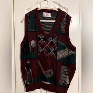 Vintage Golf Sweater Men’s Medium